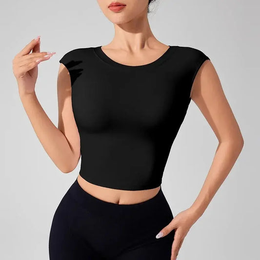 T-shirt de yoga Femme noir - ZenFit - Getractive