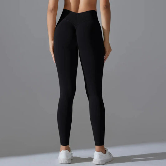 Legging Femme sculptant taille haute noir arrière - SculptFit - Getractive