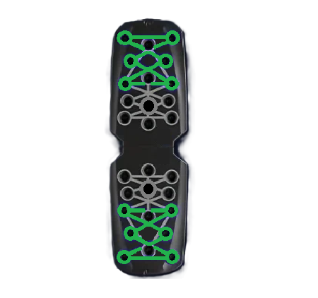 Pectooraux vert Planche à pompes - PowerPush Pro - Getractive
